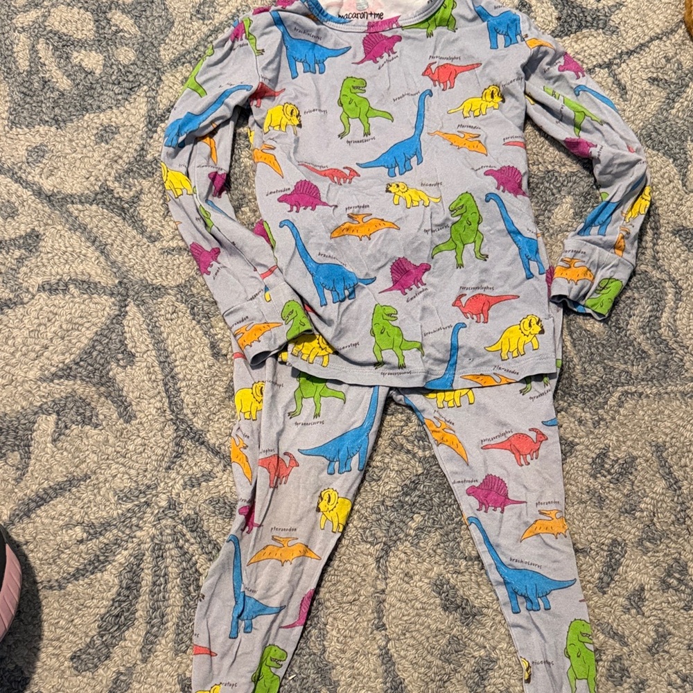 MACARON Colorful Dinosaur Kids Pajama Set